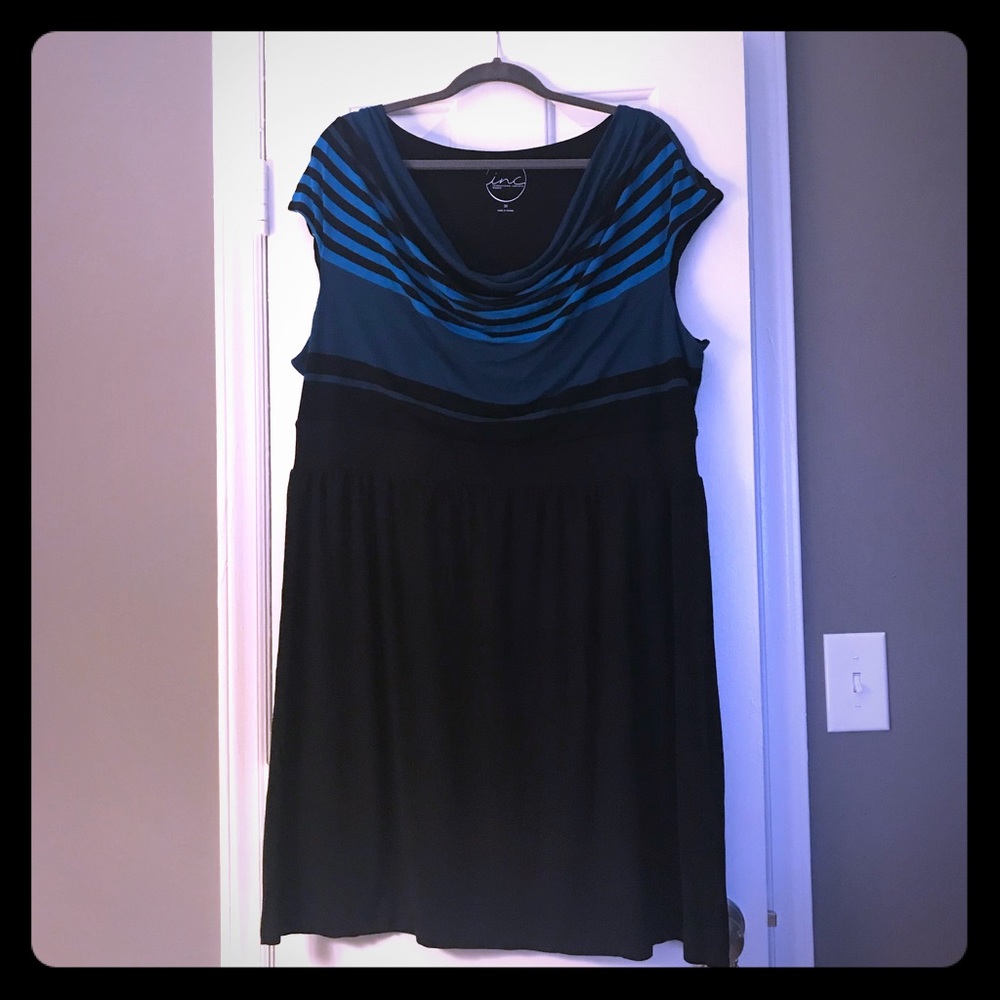 Draped top jersey dress